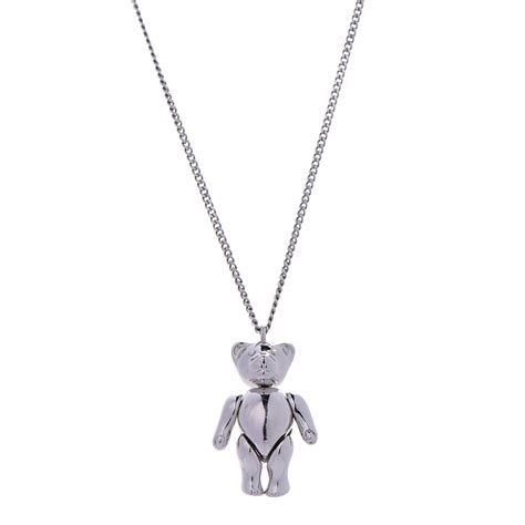 dior homme teddy bear necklace metal hardior medallion replica|christian dior replica.